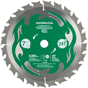 Metabo HPT Viper 3-Pack 7-1/4-in 24-Tooth Carbide Circular Saw Blade Set #115430M