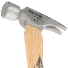 Load image into Gallery viewer, 14 oz. Titanium Milled Face Hammer with 18 in. Curved Hickory Handle #TI14MC