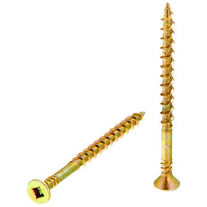 #8 x 2-1/2" Square Drive Yellow Zinc Coarse Thread Collated Flooring Screw - 800 Count #08F250Y