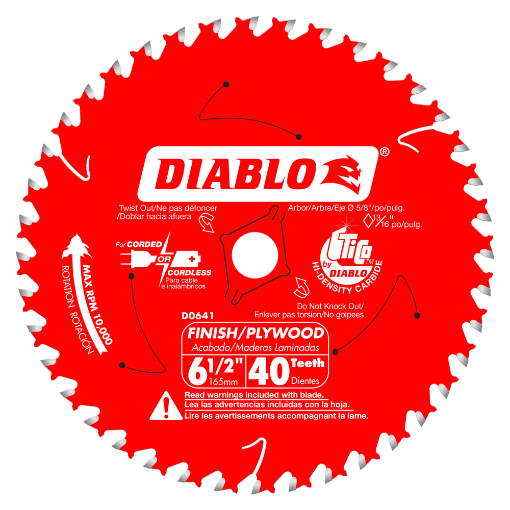 6‑1/2 in. x 40 Tooth Finish Trim Saw Blade #D0641X