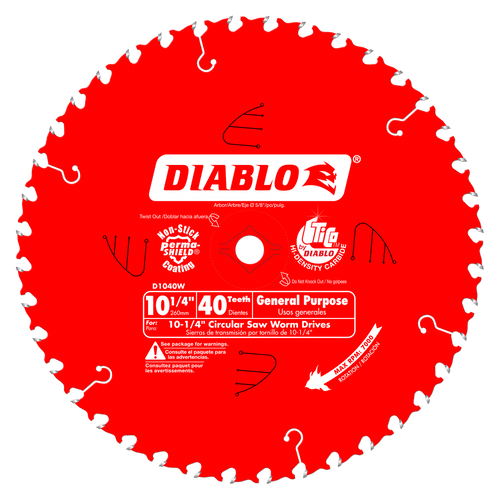 10‑1/4 in. x 40 Tooth General Purpose Beam Saw Blade #D1040W