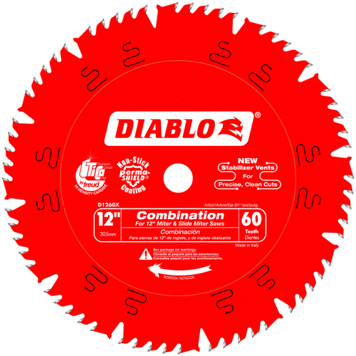 12 in. x 60 Tooth Combination Saw Blade #D1260X