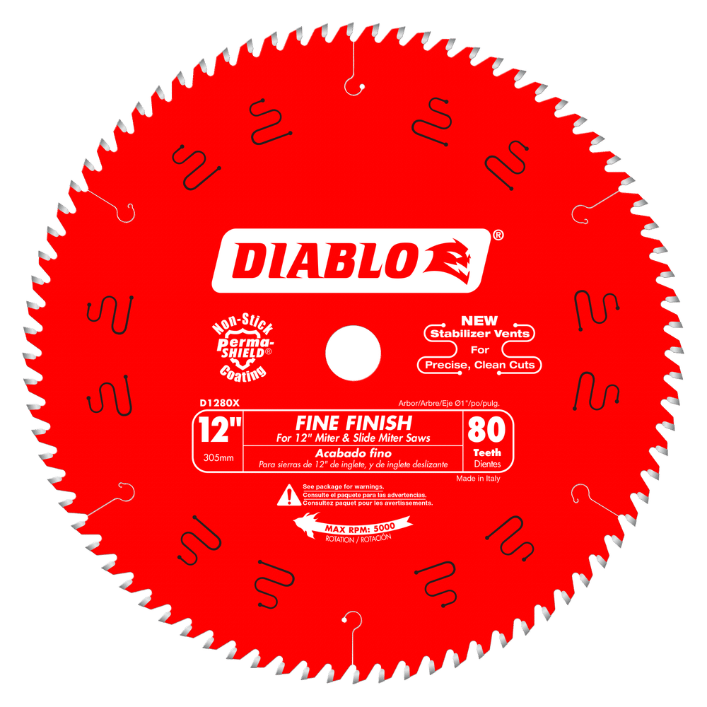 12 in. x 80 Tooth Fine Finish Saw Blade #D1280X