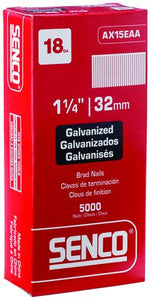 Senco 18 Gauge Galvanized Straight "Brad" Nails